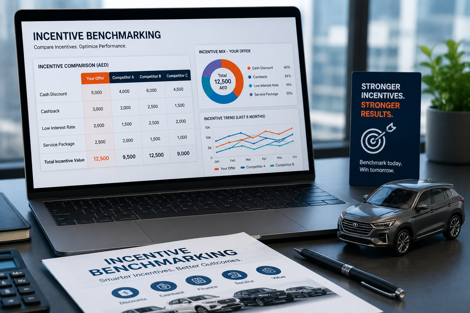 Automotive incentive benchmarking dashboard